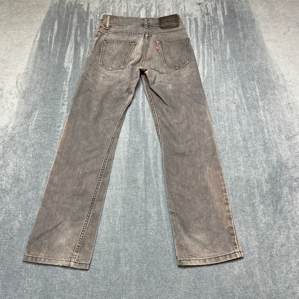Levi's 514 Straight Jeans Boys 10 Slim 23x25 Clouded Gray Mist Cotton Stretch